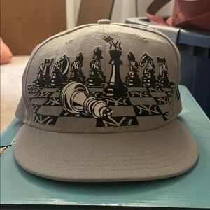 Vintage NY Yankee Chessboard Fitted Cap